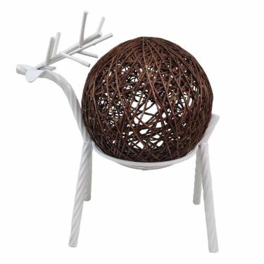 Imagem de Luminaria Abajur Mesa Cervo Rena Natal Decoraçao Estante Enfeite Loja Recepçao Casa Quarto Sala Natalina Iluminaçao Rustica