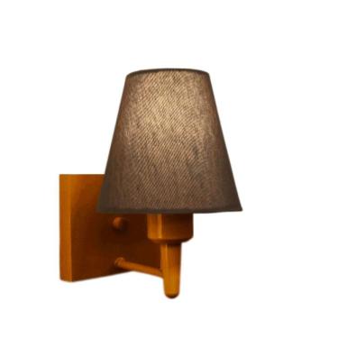 Imagem de Arandela Quadrada Md-2034 Cobre Cúpula Em Tecido Cone Café - Bivolt