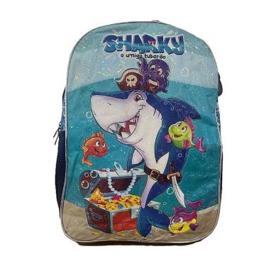 Imagem de Mochila De Costas Infantil Criança Unissex Escolar Shark amigo Tubarão-Unissex