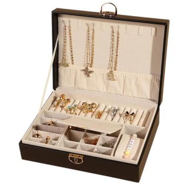 Imagem de Porta Joias Anel Cordao Brinco Relogio Pulseira Acessorio Caixa Estojo