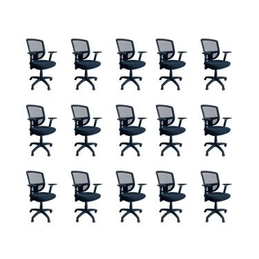 Imagem de Kit 15 Cadeiras De Escritório Diretor Oficial Ergon Uni + E-book