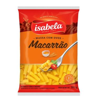 Imagem de Massa Isabela Sêmola Com Ovos Rigatone Macarrão 500g 9minutos - Isabel