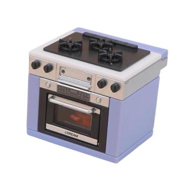 Imagem de Fenteer Móveis de cozinha para casa de bonecas em escala 1:12, mini balcão, adereços fotográficos para brincadeiras de faz de conta, decoração de paisagens e, Bancada Do Fogão