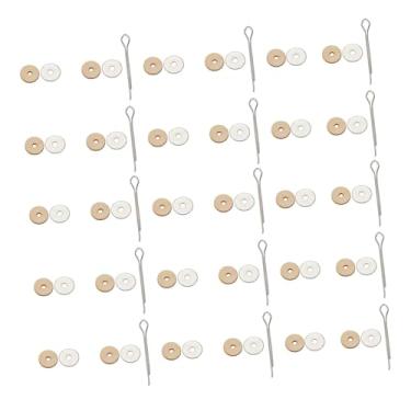 Imagem de simhoa Conectores de juntas para bonecas, discos de fibra de madeira, acessórios para juntas de bonecas, pinos de fixação para brinquedos de pelúcia.