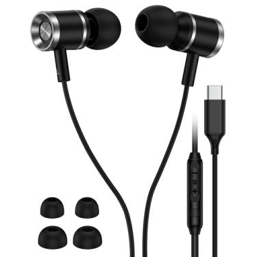 Imagem de Fones de ouvido USB C com fio para Samsung Galaxy, tipo C, com microfone, fones de ouvido para Samsung S25 S24 Ultra A17, fones de ouvido USBC com fio para iPhone 17 16 Pro Max, Pixel 10 Pro XL 9