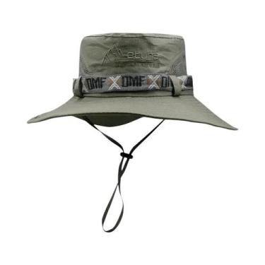 Imagem de Chapéu Balde de Aba Larga Masculino - Proteção UV, Ideal para Pesca, P