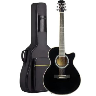 Imagem de Violão Elétrico Bravo TF200 Aço Série Tuneful + Bag Luxo (BK - Black)