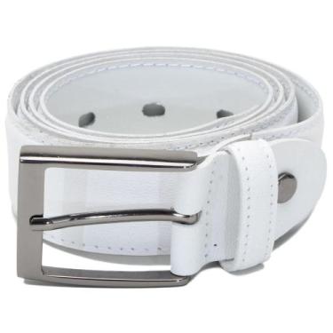 Imagem de Cinto em Couro Masculino Com Fivela Estilo Moda Basico Casual - PIRES 