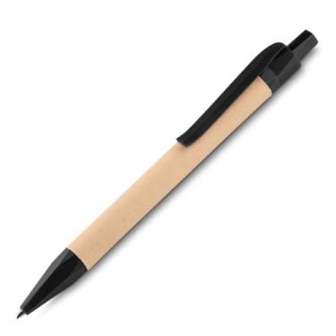 Imagem de Kit Caneta Ecológica em Papel Reciclado com Detalhes em PLA Biodegradável (Kit 1 Preto)