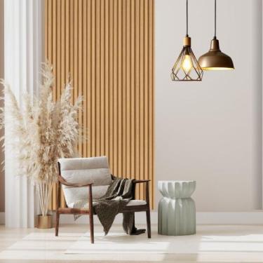 Imagem de Papel de Parede Adesivo Autocolante Decorativo Ripado Claro Texturizad