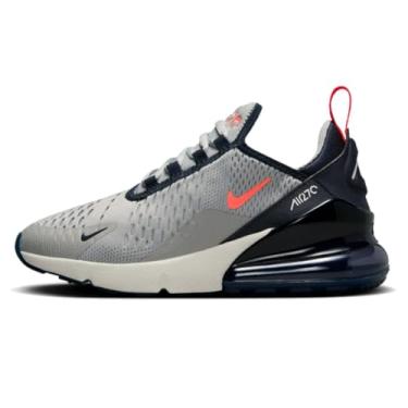 Imagem de Nike Air Max 270 Tênis infantil grande (943345-033, cinza futebol/azul trovão/azul foto/preto), Cinza fumê claro/obsidiana escura/fantasma/carmesim brilhante, 4.5 Big Kid