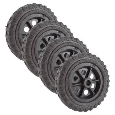 Imagem de 4Pç Roda Carrinho Feira Mercado Maleiro Bolsa Reforçado 15Cm