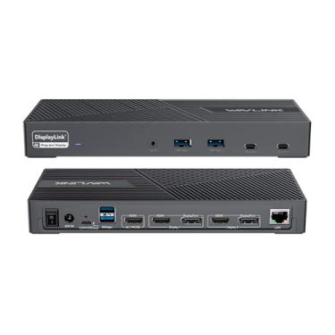 Imagem de Docking Station Universal USB C para Triplo Monitor 4K 60Hz, 3 HDMI, 2 DP, Carregamento 100W PD, Hub 6 Portas USB 10G para Notebook