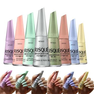 Imagem de Kit Esmaltes Risqué Brid gerton Novas Cor Risqué Esmalte (8 Cores)