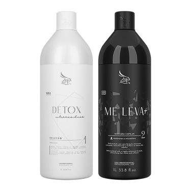 Imagem de Kit Escova Progressiva Zap Me Leva Black Shampoo + Máscara