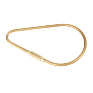 Imagem de Chaveiro de Bronze Gancho de Alta Resistência Parafuso Bloqueio Chaveiro Acessório Diy Ouro para Atividades Ao Ar Livre (Formato de gota 90mm)
