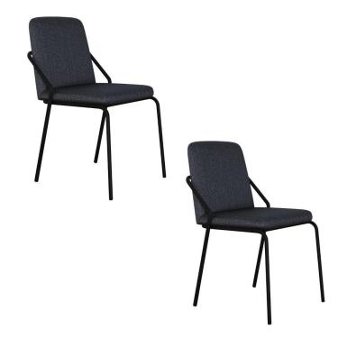 Imagem de Cadeira Bloom Fixa C-4 Pes S-braco 490x580x850 Mm C-2 Un Grafite Corriente Grafite Corriente