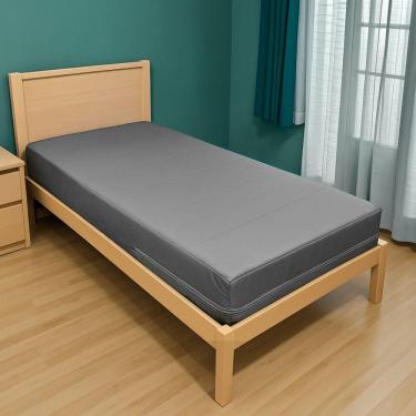 Imagem de Capa Impermeável Para Colchão Casal Feita Em Napa Hospitalar 138x188x12cm - Cinza
