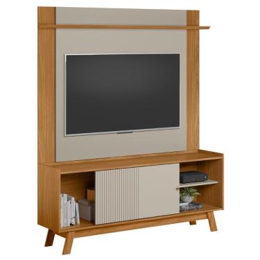 Imagem de Painel Tv 55 Pol Lana E Rack 160cm Arum Nature/off Flex L06 - Mpozenato