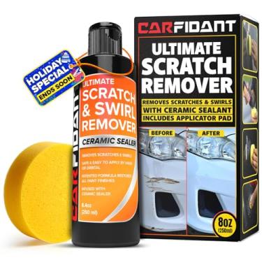 Imagem de Carfidant Reparo de arranhões e removedor de redemoinhos - Kit de remoção de arranhões e restaurador de tinta de carro com almofada amortecedora - Kits de polimento e enceramento - Composto para