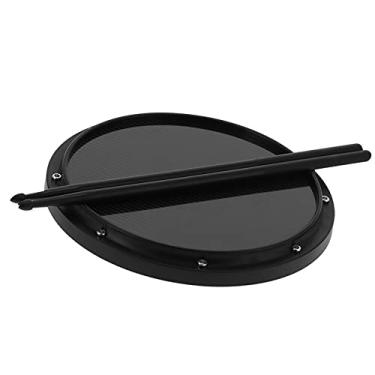 Imagem de SPYMINNPOO [Tapete de Treinamento de Percussão Com Almofada de Tambor Dos EUA Com Baquetas para Iniciantes, Almofada de Tambor de 12 Polegadas Antiderrapante de Fibra de Carbono (Preto)