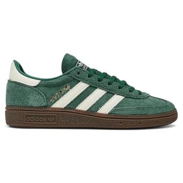 Imagem de adidas Tênis feminino Handball Spezial Lifestyle (alumínio/verde universitário/chiclete), Verde/branco fora/chiclete, 37