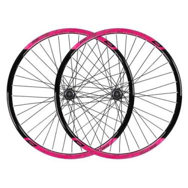 Imagem de Roda 29 vzan vnine 36f preto e rosa com cubos k7 shimano