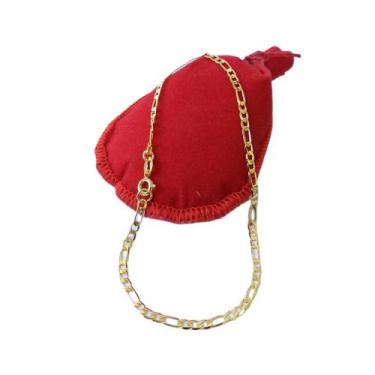 Imagem de Pulseira Masculina 21cm 3mm Largura Folheado Ouro 18k PL475 - WNBIJOUT