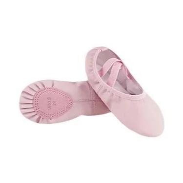 Imagem de Sapatilhas De Ballet De Couro Para Meninas Pequenas, Sola Macia, Sapat
