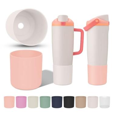 Imagem de KGULQ Bota superior de 2 peças, compatível com Owala Freesip Sway, 850 g e 1,134 g, alta antiderrapante, evita arranhões, capa protetora para garrafa de água e copo Sway