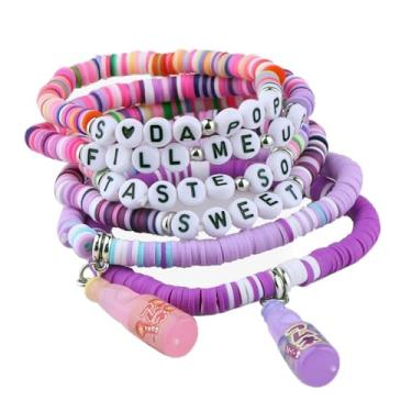 Imagem de BEKECH Conjunto de pulseiras coreanas de música de desenho animado, presentes de amizade para fãs, roupas de Halloween, joias, acessórios, presente, One_Size, Plástico, Sem Pedra Preciosa