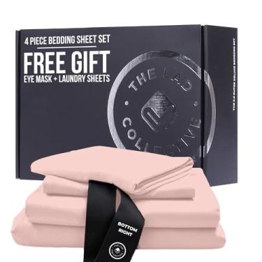 Imagem de THE LAD COLLECTIVE Jogo de cama King 3.0 - Jogo de cama King - Jogo de cama de 4 peças com lençol de elástico, lençol de cima e 2 fronhas padrão [edredom não incluído] - Algodão bambu - Coleção