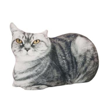 Imagem de Kuntesetty Almofada de Pelúcia em Forma de Gato para Cadeira de Escritório de Carro Sala de Estar Quarto Infantil, Estilo D