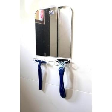 Imagem de Espelho Com Ventosa 22cm - Barba De Baixo Do Chuveiro Box