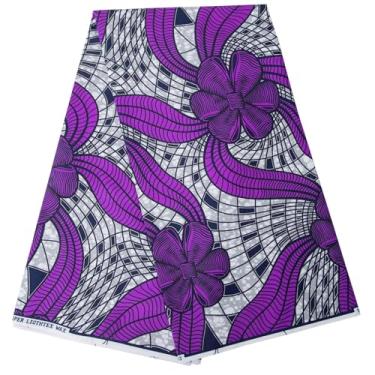 Imagem de Stioyitois Tecido Africano 6 Yard Impresso Cera Tecido Ancara Africano para Vestido de Formatura P2