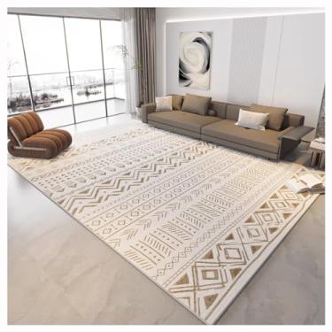 Imagem de SPXMQSS Tapetes de sala de estar, tapetes para quarto, antiderrapante, lavável, tapete que não cai, tapete interno de pelo baixo para quarto, sala de estar, cinza claro