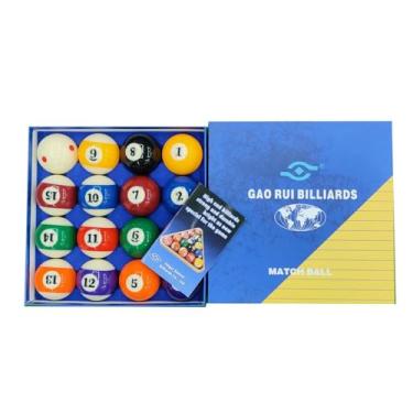 Imagem de 16 pçs Bolas de Sinuca Tamanho Regulamentar Estilo Americano 8A para Substituição Construção em Resina com Redondidade Perfeita Peso Consistente e Superfície Lisa