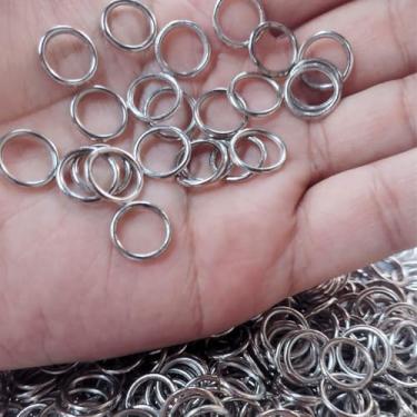 Imagem de Argolas de Metal Níquel – Zamac – 100 Unidades – 6mm 8mm 10mm 13mm 18mm – Acessórios para Lingerie, Sutiã, Moda Praia e Costura (6mm)