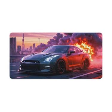 Imagem de HouLaiZhe JDM Car R35 Doomsday Ruins Gaming Mouse Pads JDM Car Desk Pads Grandes Mousepads para teclado de mesa, computador, 30 x 60 cm