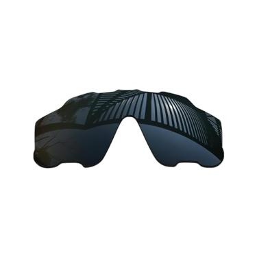 Imagem de MYCOURAG Lentes de reposição polarizadas com proteção UV para armação de óculos de sol Oakley Jaw-Breaker OO9290 - Preto sólido polarizado