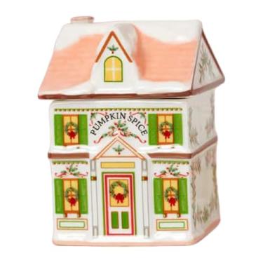 Imagem de YWJLQH Vila de Natal, Enfeites em Miniatura de Resina, Caixa para Condimentos, Pote de Especiarias, Decorações de Natal para, Style C, Tamanho real