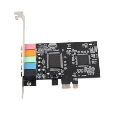 Imagem de KIMISS Placa de Som PCIe 5.1 Canais Com Chip CMI8738 - Placa de áudio de 6 Canais para Som Surround Verdadeiro - Compatível Com e DirectSound Inclui Acessórios de CD