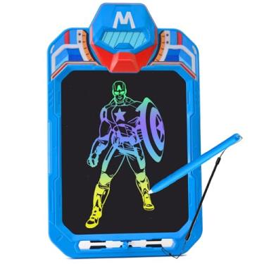 Imagem de CHAFEGY Tablet LCD de 10 polegadas para crianças – guerreiro mascarado e herói do capitão M, bloco de desenho apagável, brinquedo educativo de viagem para crianças de 3 a 8 anos, aniversário de