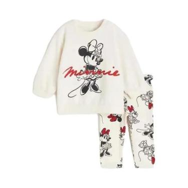 Imagem de Conjunto De Moletom Com Estampa Completa Da Minnie Para Meninas, Casua