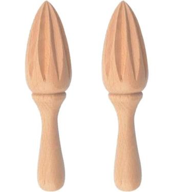 Imagem de Espremedor De Cítricos De Madeira - Manual De Mão Limão/Laranja | Ferramenta Espremedor De Frutas Portátil Para Casa, Café e Bar, Utensílios De Cozinha, Acessórios De Bartender " (2 pacotes)
