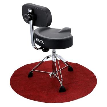 Imagem de PATIKIL Tapete de cadeira de escritório de 100 cm, tapete redondo para cadeira de mesa, protetor de piso rígido, antiderrapante, tecido de poliéster para computador, cadeiras giratórias, tapetes de