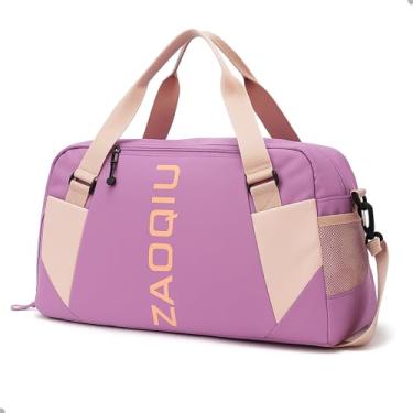 Imagem de Bolsa de Mão/Mala de Bordo 10 kg – Versátil para Viagem, Academia e Dia a Dia | Compacta, Resistente e Fácil de Transportar (Lilás)