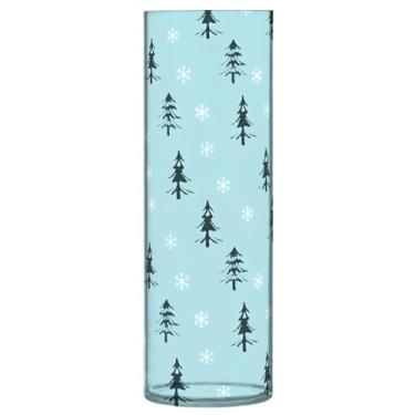 Imagem de Burbuja Vaso de flores de árvore de Natal, não quebrável, alto, redondo, transparente, vaso cilíndrico para decoração de casa, escritório, buquê de casamento