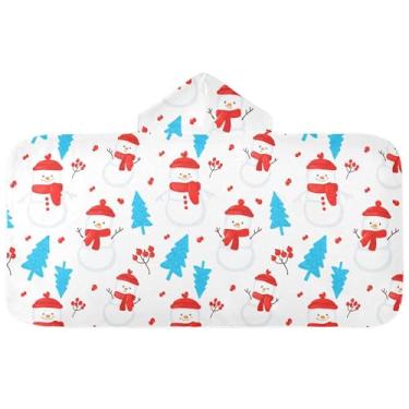 Imagem de Burbuja Toalha de banho com capuz de laço rosa para crianças, toalha de praia de pelúcia macia absorvente para chá de meninas e meninos 3-10 anos, 61 x 127 cm