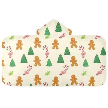 Imagem de Burbuja Toalha de banho com capuz de laço rosa para crianças, toalha de praia de pelúcia macia absorvente para chá de meninas e meninos 3-10 anos, 61 x 127 cm